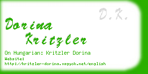 dorina kritzler business card